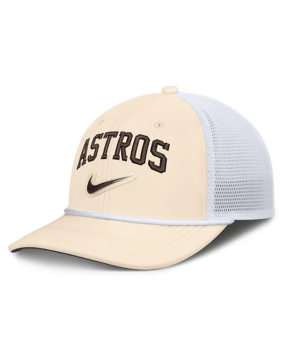 Men's Nike Natural/White Houston Astros Rise Dri-fit Trucker Adjustable Hat