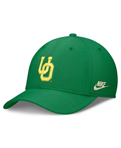 Nike Men's Green Oregon Ducks Dri-fit Vintage Rise Swooshflex Flex Hat