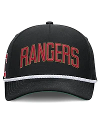 Men's Nike Black Texas Rangers Cooperstown Collection Rise Adjustable Hat