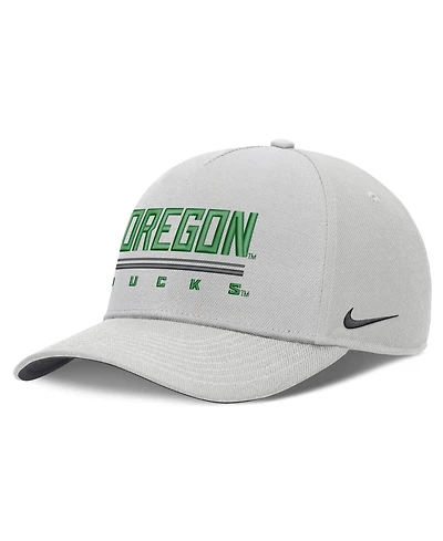 Men's Nike Gray Oregon Ducks 2026 Sideline Dri-fit Rise Adjustable Hat