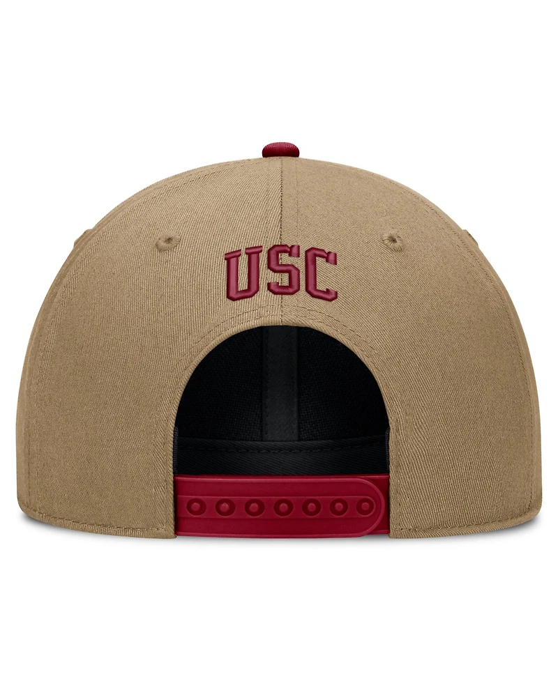Men's and Women's Nike Beige/Cardinal Usc Trojans Primetime Rise Dri-fit Adjustable Hat