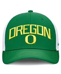 Nike Men's and Women's Green/White Oregon Ducks Primetime Arched Trucker Adjustable Hat