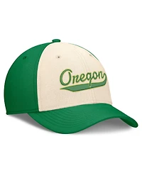Nike Men's Natural/Green Oregon Ducks Legacy Swooshflex Dri-fit Hat