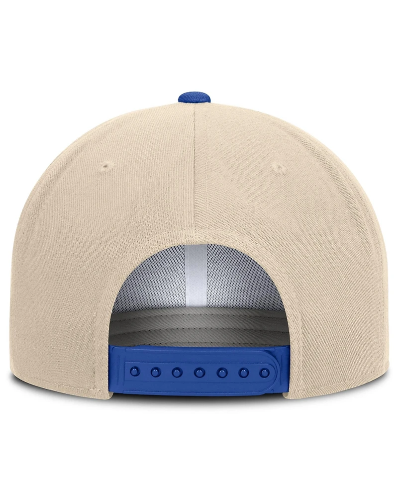 Nike Men's and Women's Natural/Royal Duke Blue Devils Campus Prep Snapback Hat