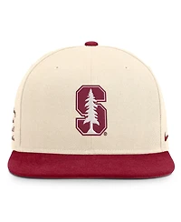 Nike Men's and Women's Natural/Cardinal Stanford Cardinal Campus Prep Snapback Hat