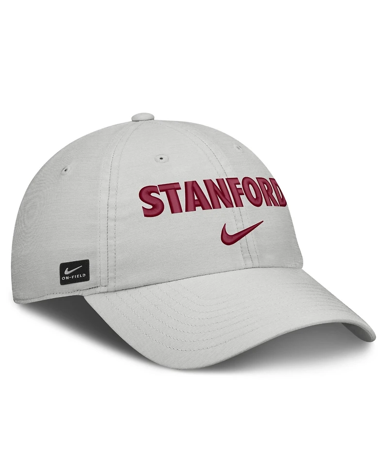 Men's and Women's Nike Gray Stanford Cardinal 2026 On-Field Gameday Club Adjustable Hat