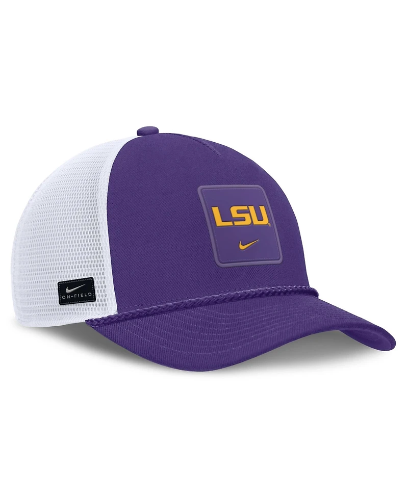 Nike Men's and Women's Purple Lsu Tigers 2026 On-Field Gameday Rope Trucker Adjustable Hat