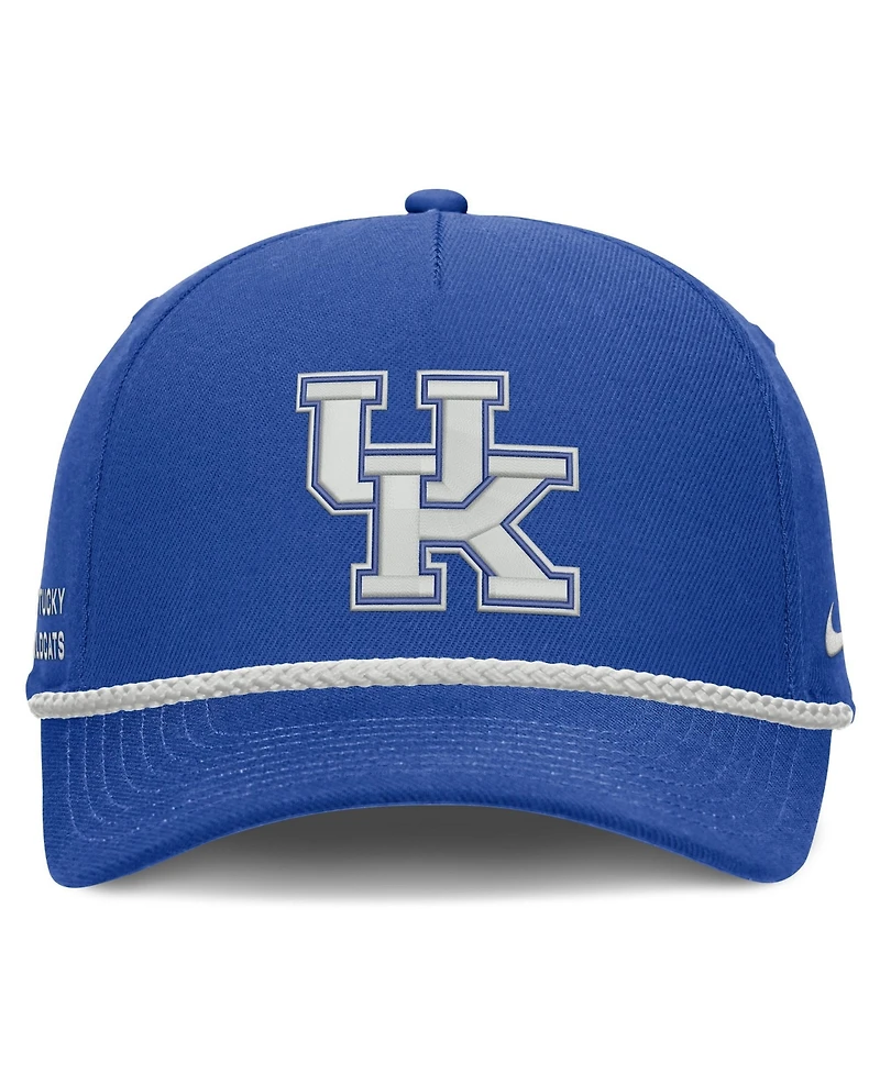 Men's and Women's Nike Royal Kentucky Wildcats Rope Rise Adjustable Hat