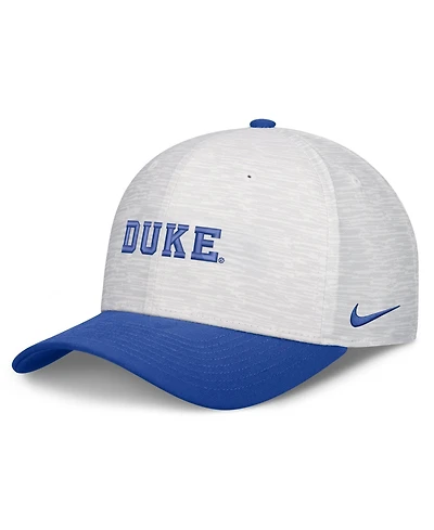 Nike Men's and Women's Gray/Royal Duke Blue Devils Primetime Rise Adjustable Hat