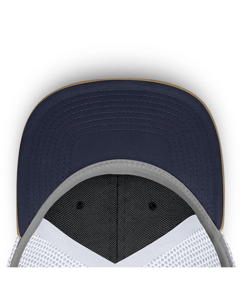 Nike Men's and Women's Beige/Navy Auburn Tigers Primetime Arched Trucker Adjustable Hat