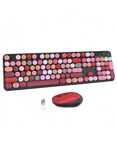 Lofree Retro Typewriter Wireless Keyboard Mouse Combo Multicolor Mirror Floating Keys