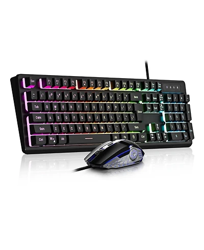 Lofree Wired Anti-Ghosting Rgb Backlighting Gaming Keyboard and Mouse Combo