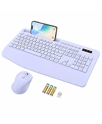 Lofree Wireless Ergonomic Silent-Typing Keyboard and Mouse Combo Compatible with Mobile Devices, Tablets, and Computers
