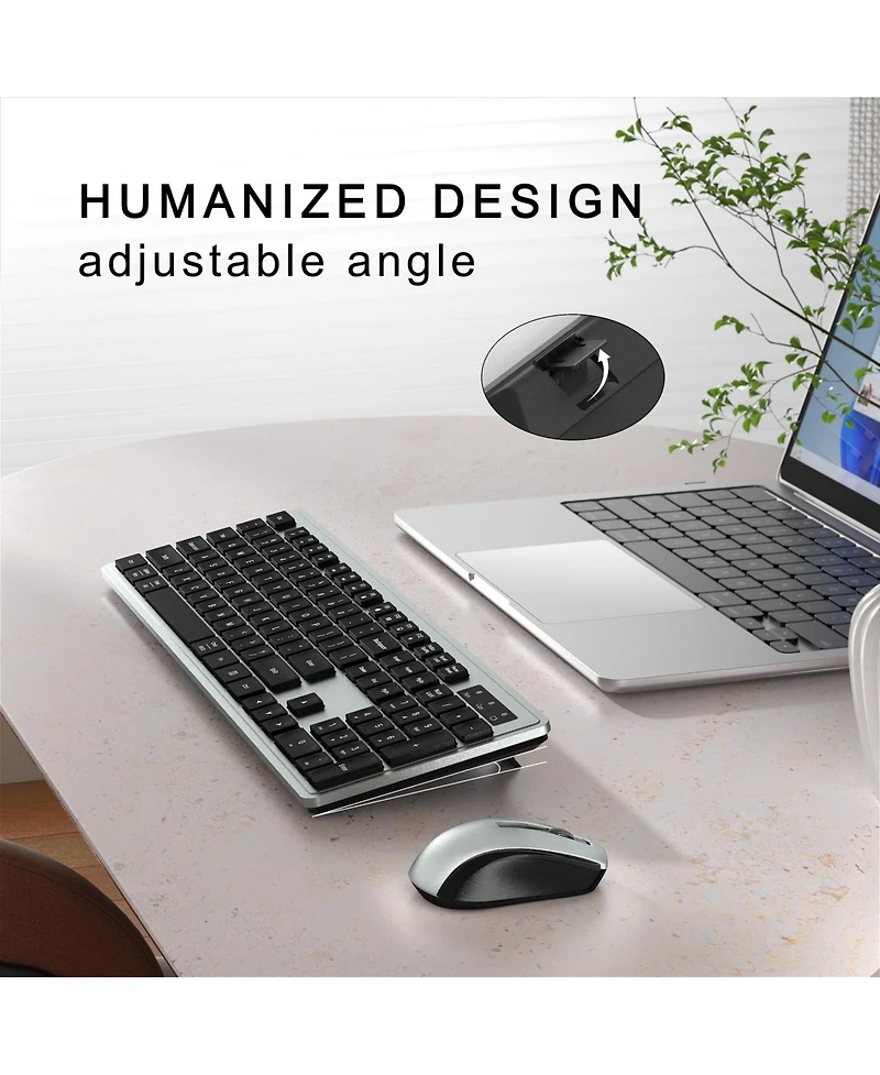 Lofree Wireless Silent Full-Size Keyboard and Mouse Set for Windows