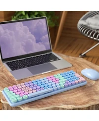 Lofree Retro Typewriter Style Wireless Clicky Keyboard and Mouse Combo Compatible with Windows and macOS