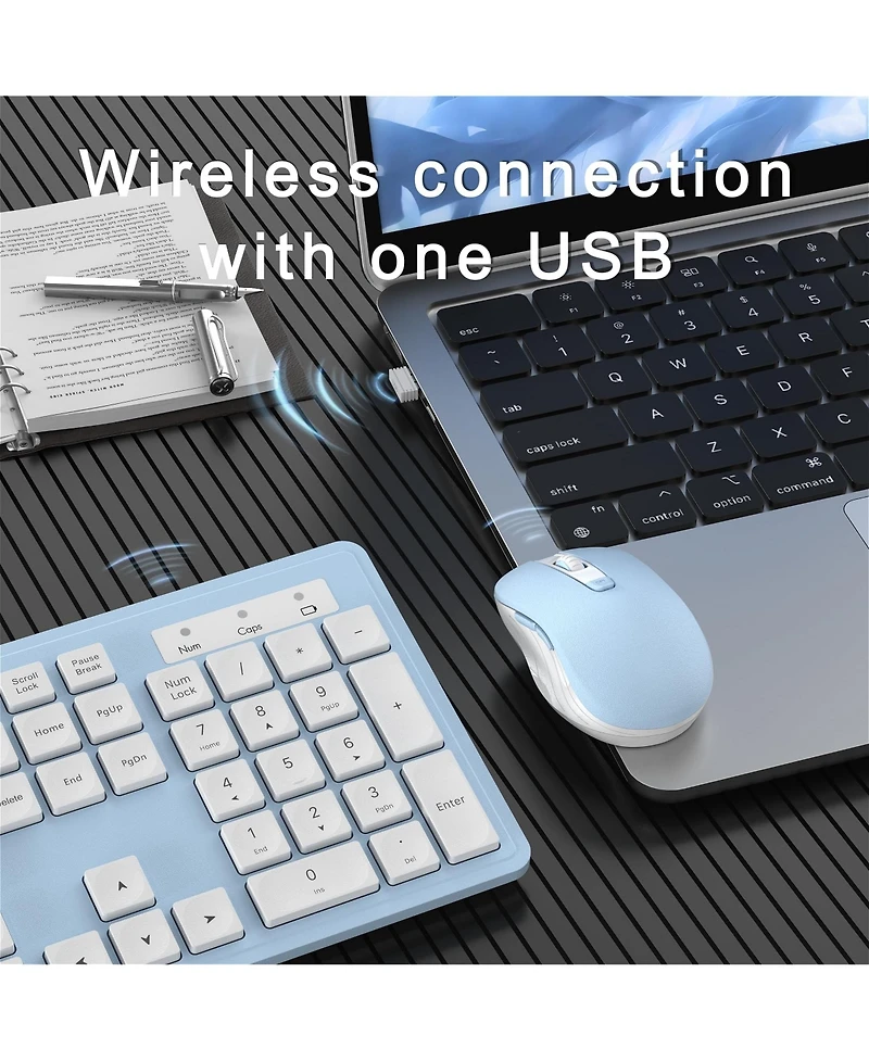 Lofree 104-Key Wireless Keyboard and Mouse Combo Compatible with Windows