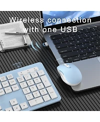 Lofree 104-Key Wireless Keyboard and Mouse Combo Compatible with Windows