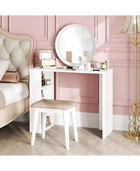 Sugift 36-Inch Computer Desk with 3 Open Shelves for Home Office