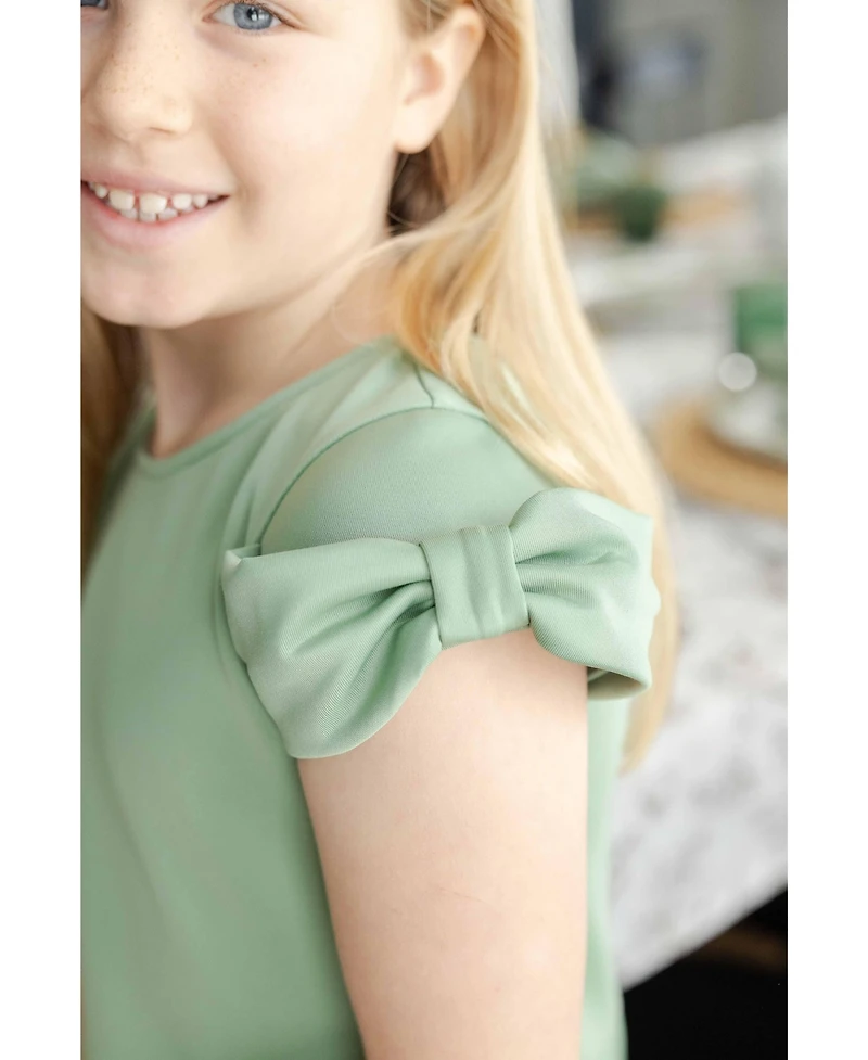 Florence Eiseman Big Girls (7-14) Scuba Knit Dress with Bow