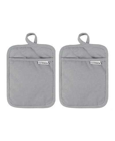 Cat Cora Heavyweight Quilted Cotton Pot Holders, Set of 2