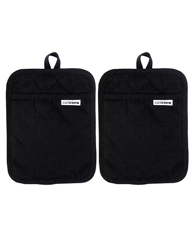 Cat Cora Heavyweight Quilted Cotton Pot Holders, Set of 2