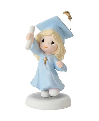 Precious Moments Graduation Girl With Cross Figurine