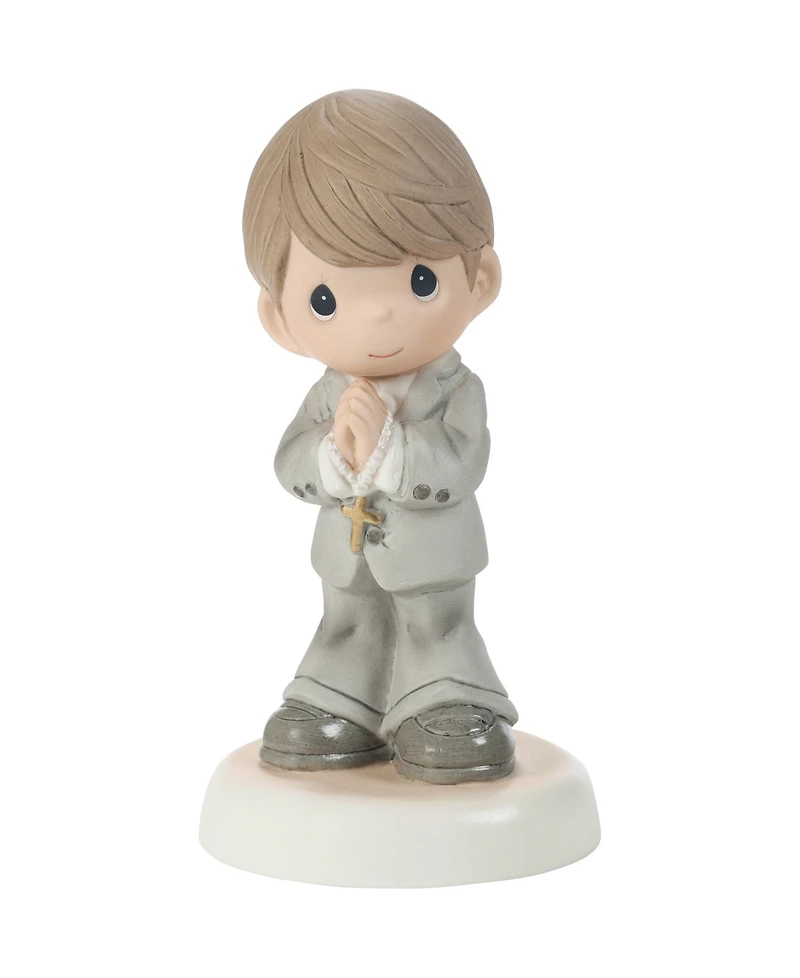 Precious Moments Communion Brunette Boy Fig