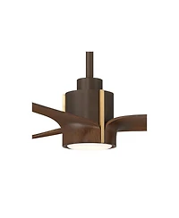 60" Casa Vieja Aero Bronze and Dark Walnut Led Ceiling Fan with Remote