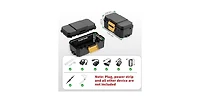 Tessan IP54 Outdoor Waterproof Electrical Connection Box, Large 6-Port Extension Cord Cover for Power Strips, Plugs, Timers & Holiday Lights, Black