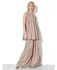 Apricot Women's Pleat Detail Tunic Top