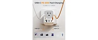 Tessan Cell Phone Charging Accessory with 20W, 4 Outlets, 2 Usb-c for Home, Office and Travel