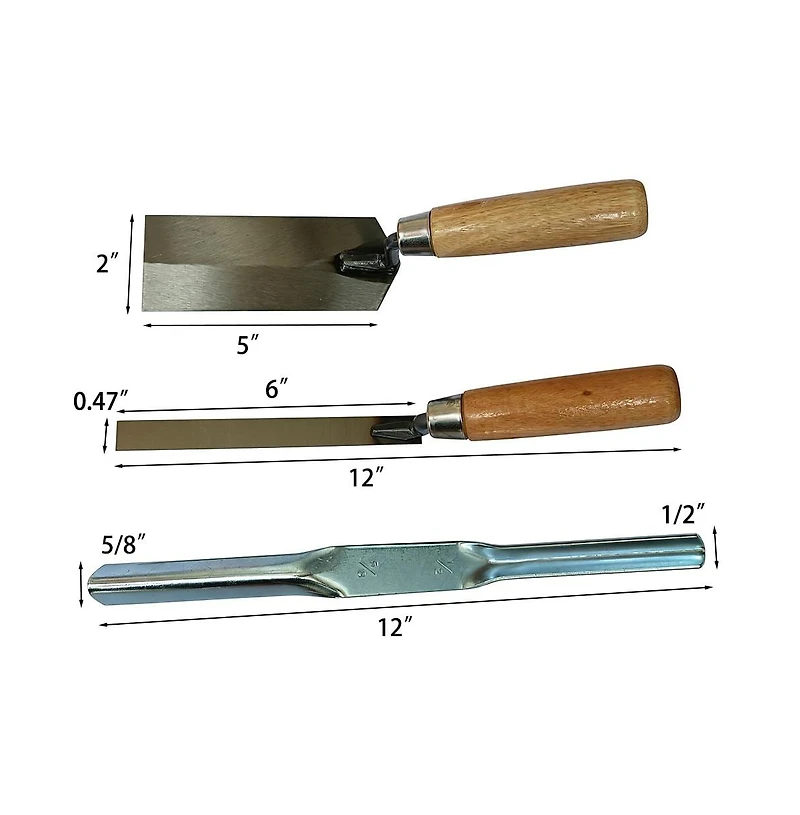 Xdovet Masonry Trowel Set Margin Jointer Tuck Pointing
