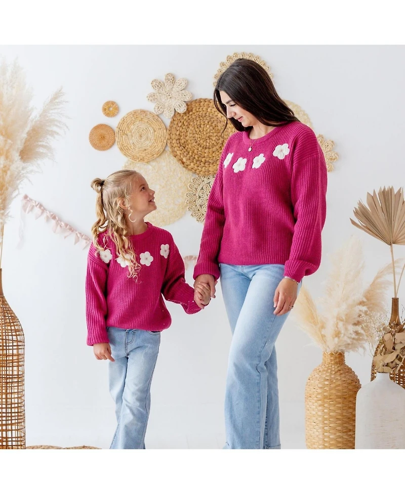 Sweet Wink Baby Girls Floral Applique Sweater