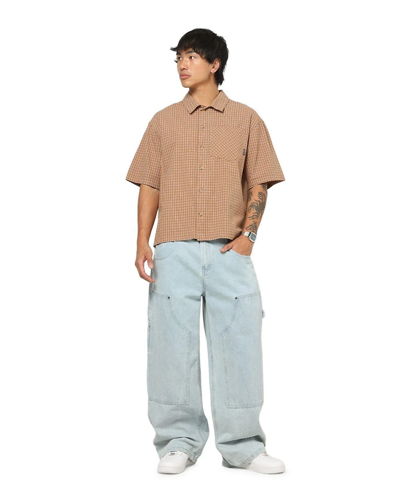 Carre Men's Grid Button Up Shirt