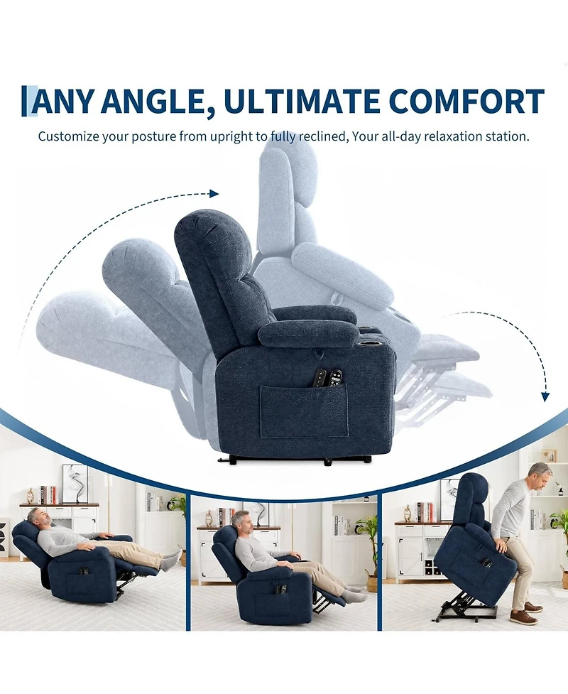 gaomon Oversized Electric Power Lift Recliner Chair with Heat and Massage