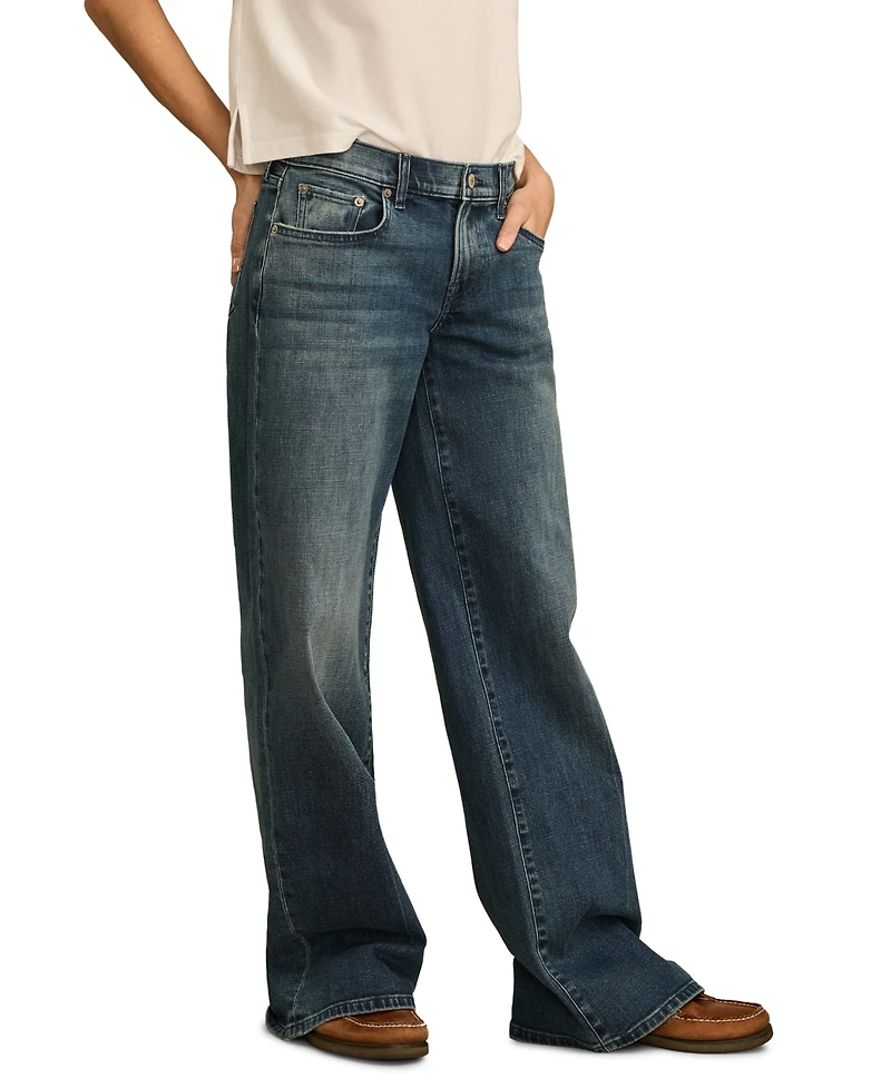 Lucky Brand Women's Sweet Mid Rise Wide-Leg Jeans