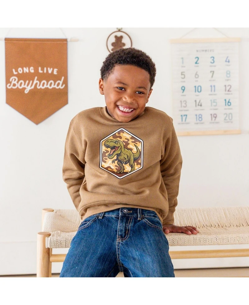 Sweet Wink Little Boys Camo Rawr Sweatshirt