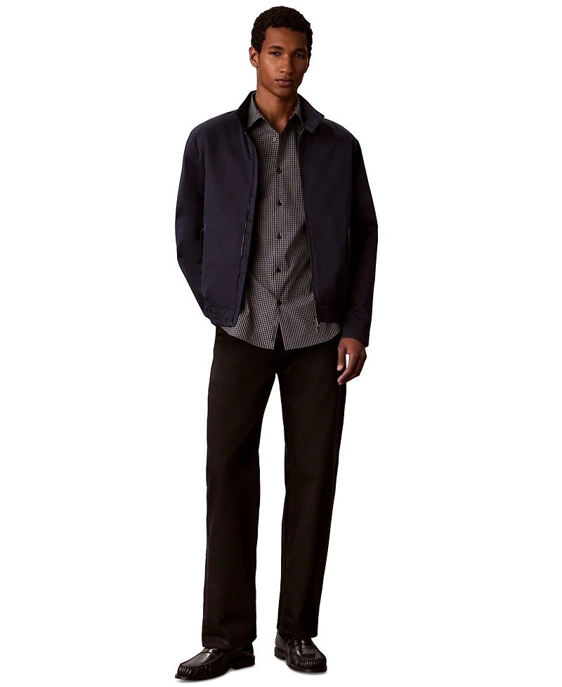 Calvin Klein Men's Gingham Supima Stretch Regular-Fit Shirt
