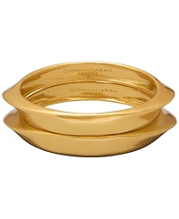 Donna Karan New York Gold-Plated Folded Bangle Bracelet, 2-Piece Set