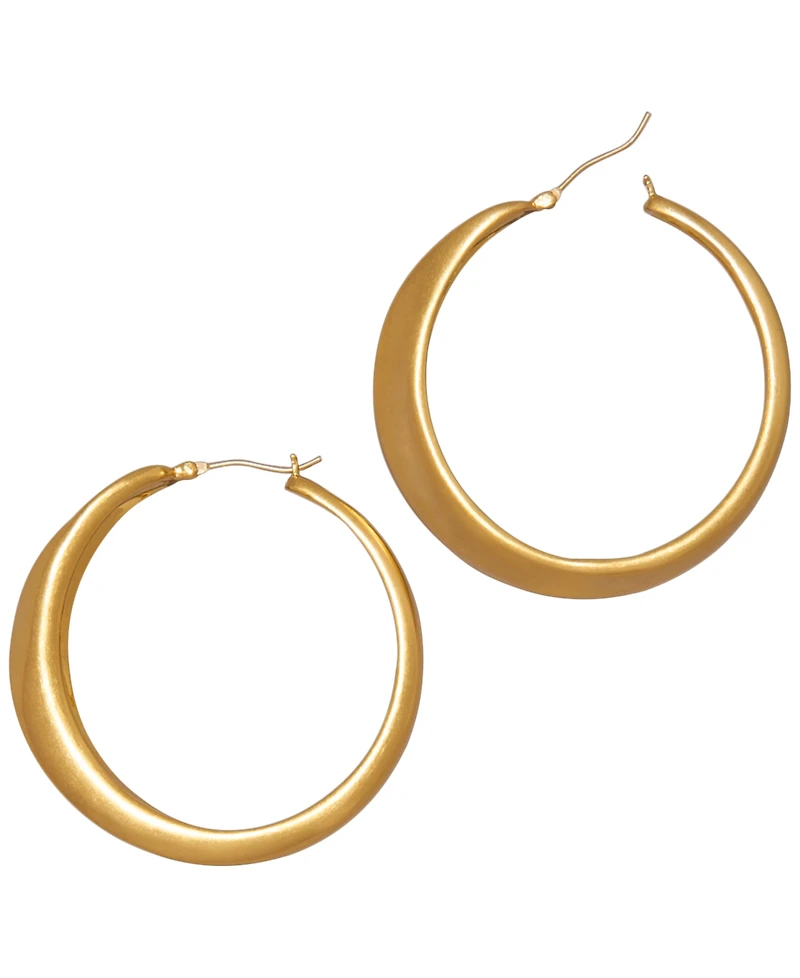 Donna Karan New York Gold-Plated Twisted Hoop Earrings