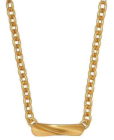Donna Karan New York Gold-Plated Folded Frontal Necklace