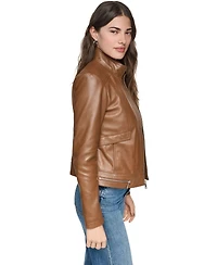 Andrew Marc Women's Rowan Leather Short-Racer Jacket