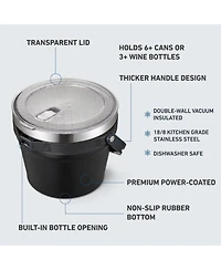Piscifun Double Wall Vacuum Stainless Steel Insulated Ice Bucket With Bottle Opener