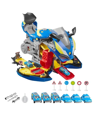 Slickblue Motorcycle Engine Lights-and-Sounds 25-Piece Tool Set Toy, Ages 3+