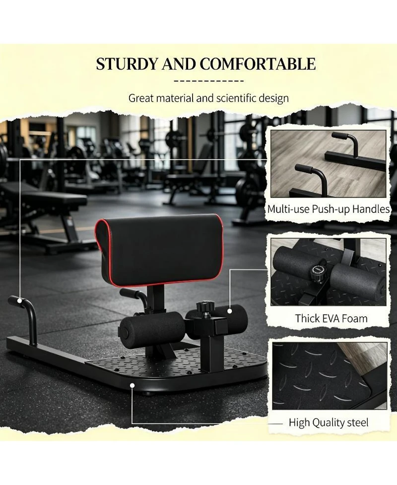 Sevorley 3-in-1 Squat Assist Trainer with Sit-Up Bar and Push-Up Support, Adjustable Height, 265 lb Capacity