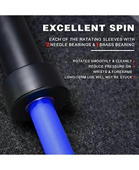 Sevorley 7.2 ft Olympic Barbell with Rotating Sleeves, Spring Collars, 700 lb Capacity, Fits 2 Inch Plates