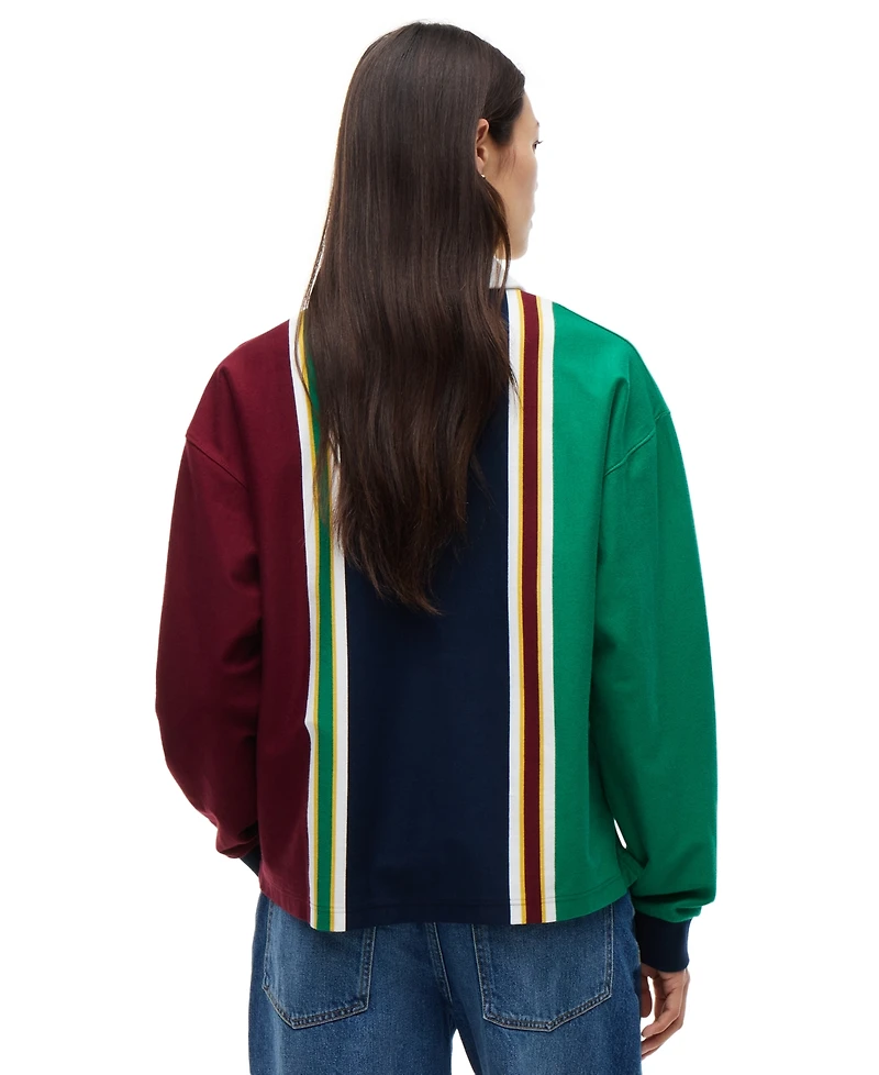 Tommy Hilfiger Women's American Icons Rugby Long-Sleeve Striped Polo Sweater