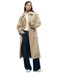 Tommy Hilfiger Women's American Icons Oversized Double-Breasted Trench Coat