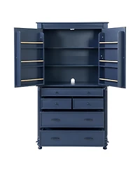 Streamdale Furniture Freestanding Large Kitchen Pantry Tall Storage Cabinet