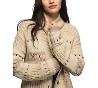 Lucky Brand Women's Shawl-Collar Fair Isle Cardigan